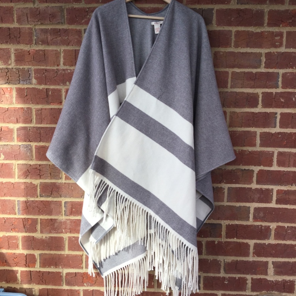 PRICE DROP!  Sundance Wool Fringed Cape NWOT